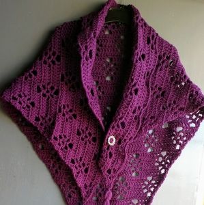 Hand crochet shawl